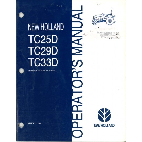 New Holland Tc33d Repair Manual